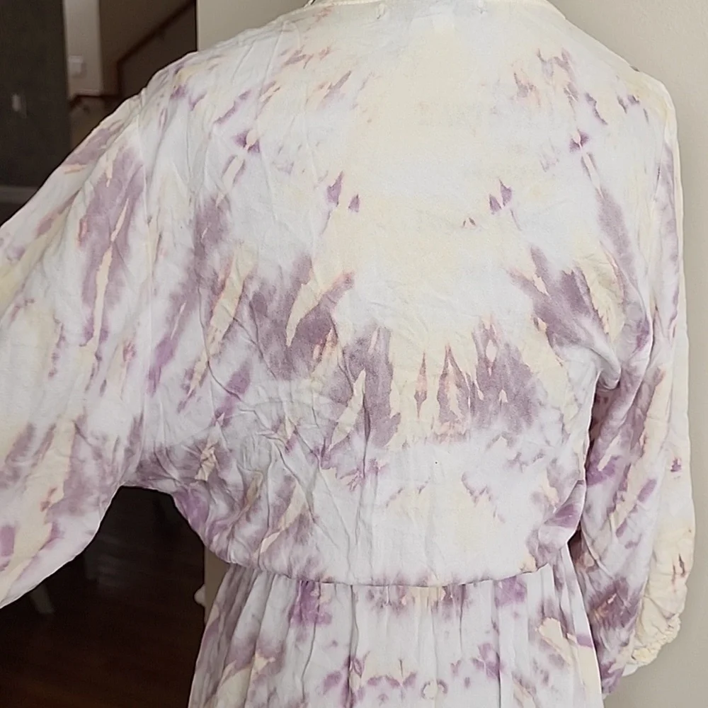 Young Fabulous &Broke Asymeteic Faux Wrap Tie Dye Dress Size Medium EUC - Picture 9 of 11